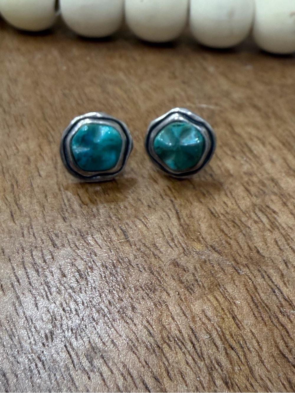 Silpada sterling silver and turquoise stud earrings.